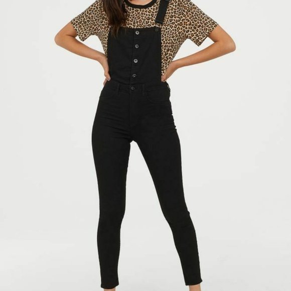 H&M Pants - H&M Divided Women's Skinny Bib Overalls Jeans 4